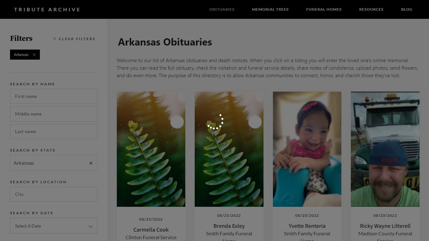 Arkansas Obituaries | Tribute Archive